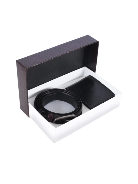 

BuckleUp Men Black & Brown Solid Accessory Gift Set