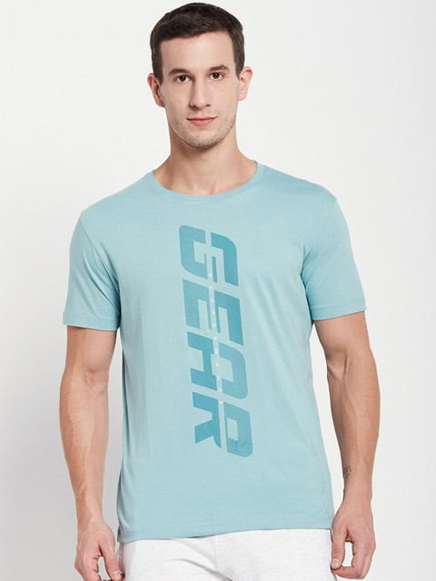

Octave Men Blue Typography Printed T-shirt