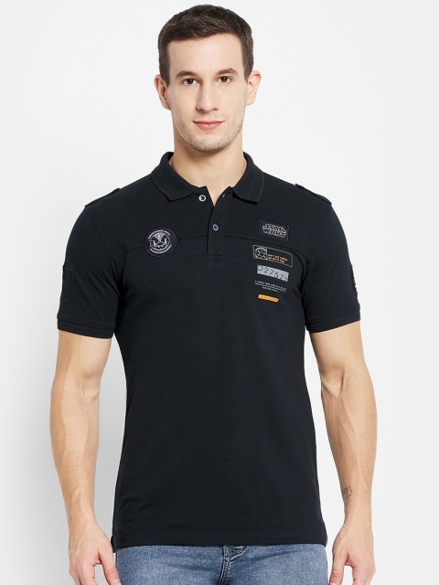 

Octave Men Navy Blue Star Wars Polo Collar Applique T-shirt