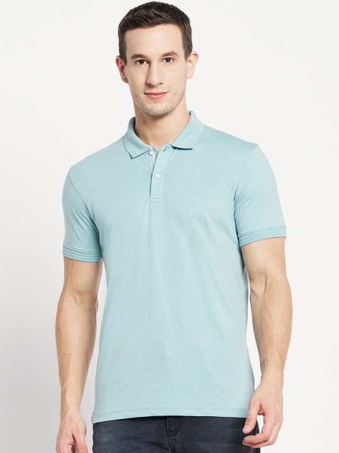 

Octave Men Blue Polo Collar T-shirt