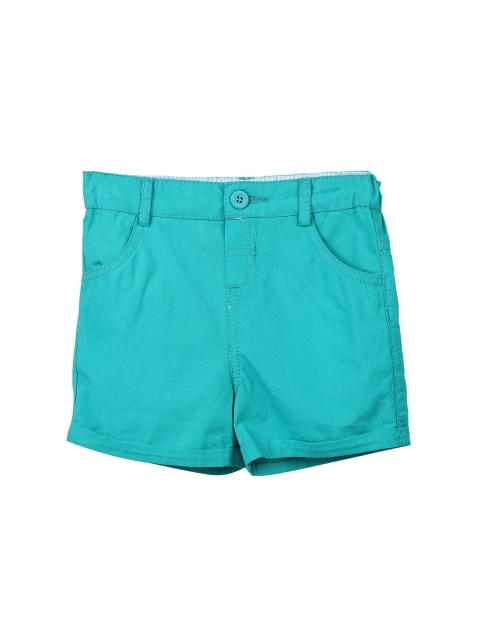 

Beebay Boys Green Solid Regular Fit Shorts
