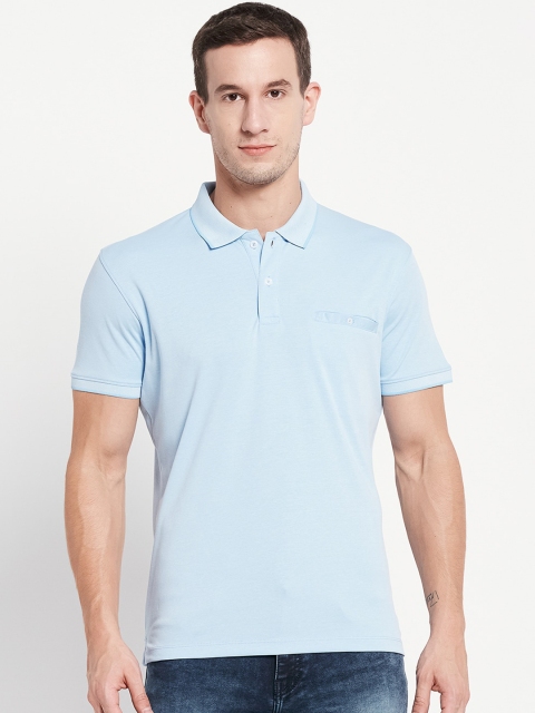 

Octave Men Blue Polo Collar T-shirt