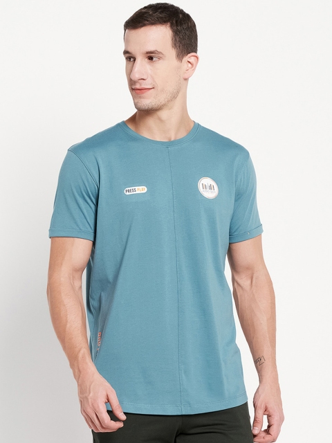 

Octave Men Blue Cotton T-shirt