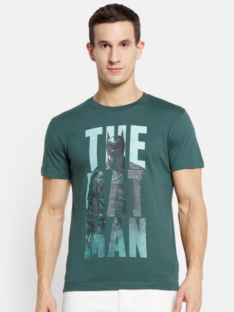 

Octave Men Green Typography Batman Printed Cotton T-shirt