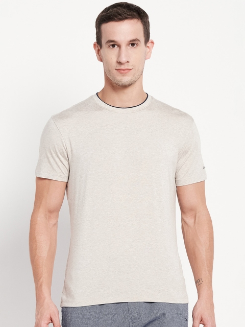 

Octave Men Brown Raw Edge T-shirt