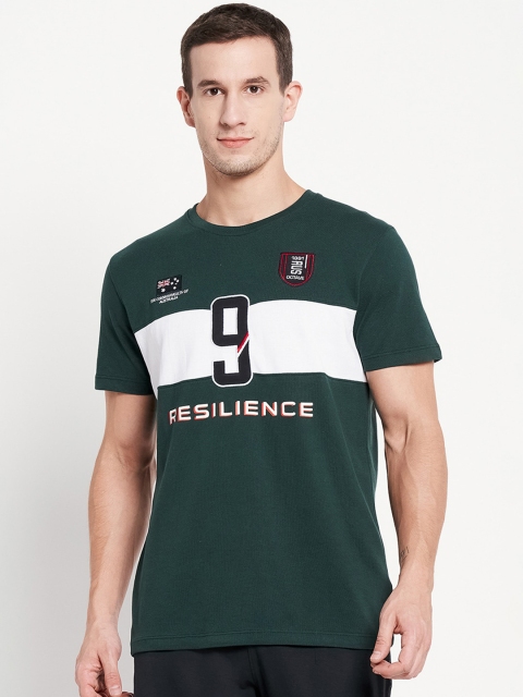 

Octave Men Green Typography Printed T-shirt