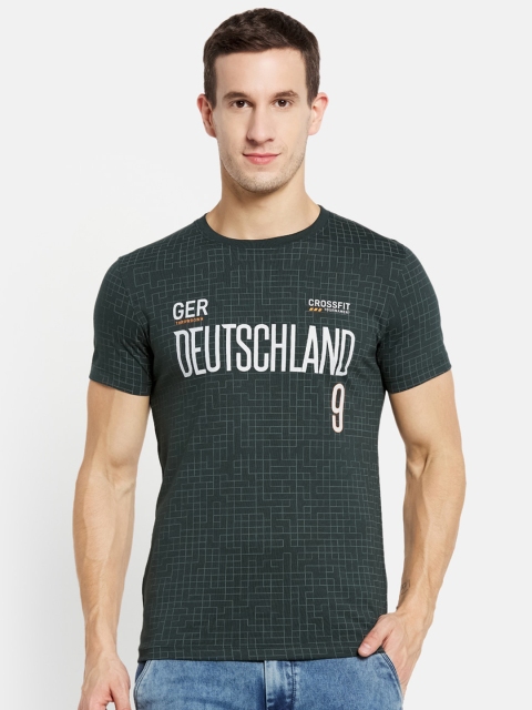 

Octave Men Green Typography Printed T-shirt