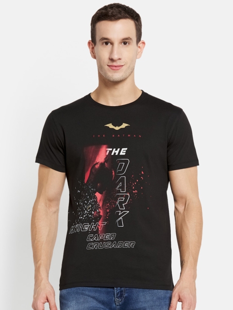 

Octave Men Black Batman Printed T-shirt
