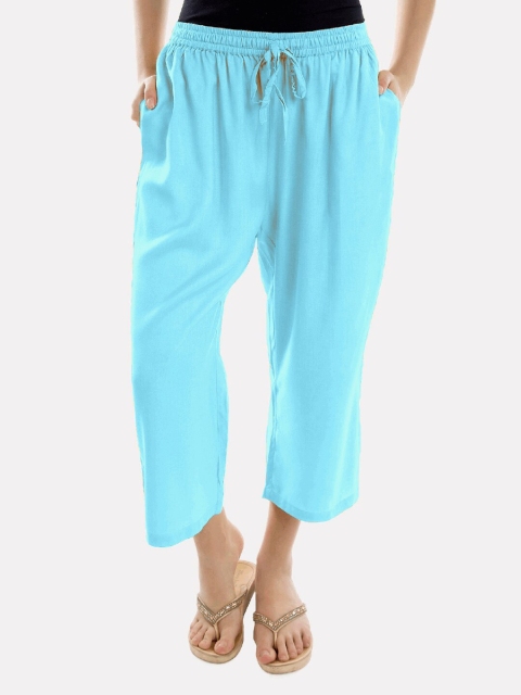 

PATRORNA Women Blue Solid Capris