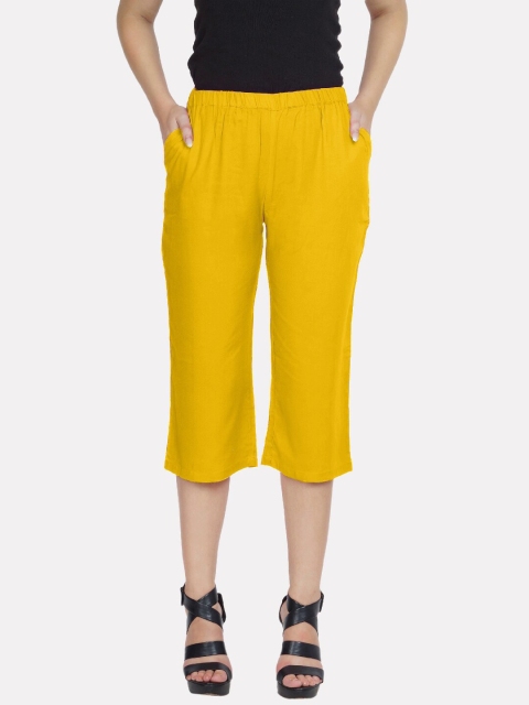 

PATRORNA Women Mustard Capris