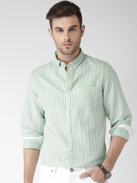 

Mast & Harbour Green Checked Casual Shirt