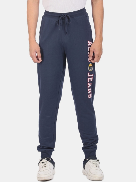 

Aeropostale Men Navy-Blue Solid Straight-Fit Joggers