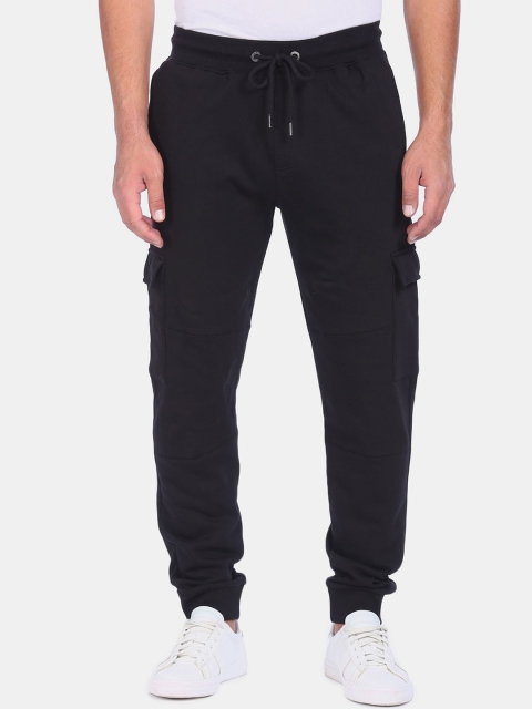 

Aeropostale Men Black Solid Straight-Fit Joggers