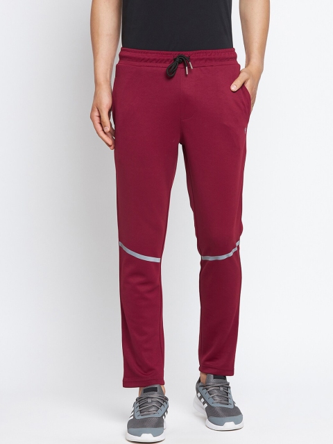 

POKER ACTIVE Men Maroon Solid Slim-Fit Track Pant