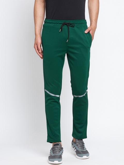 

POKER ACTIVE Men Green Solid Slim-Fit Track Pants