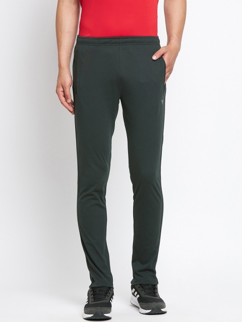 

POKER ACTIVE Men Olive Solid Slim-Fit Track Pants