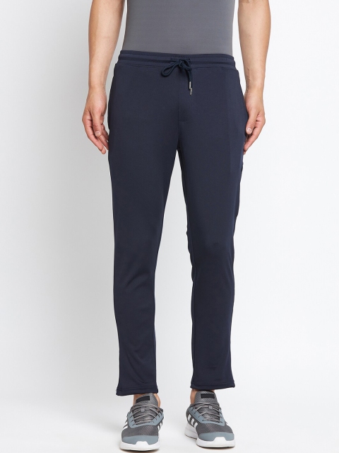 

POKER ACTIVE Men Navy Blue Solid Slim-Fit Track Pants