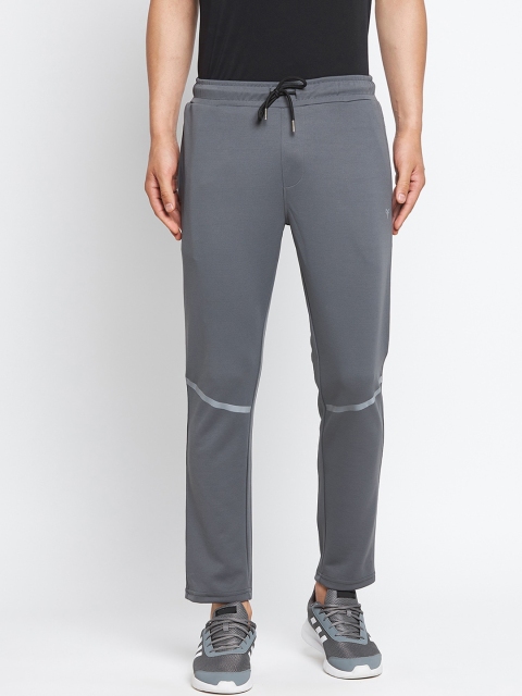 

POKER ACTIVE Men Grey Solid Track Pants