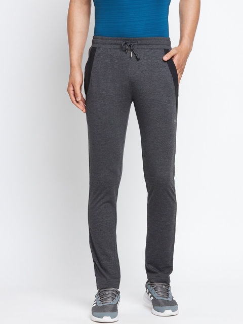 

POKER ACTIVE Men Charcoal Grey Solid Track Pants