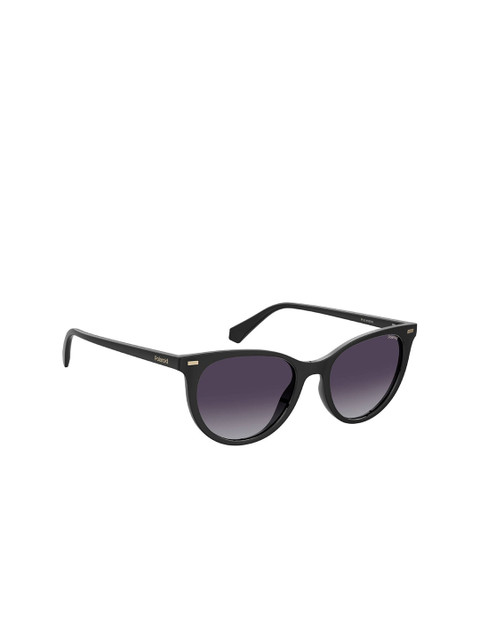 

Polaroid Women Purple Lens & Black Cateye Sunglasses PLD_4107/S_807_52WJ