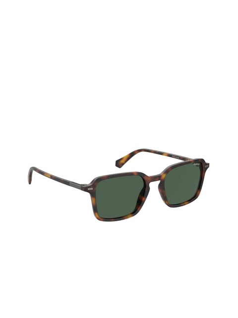 

Polaroid Unisex Green Square Sunglasses with Polarised and UV Protected Lens PLD_2110