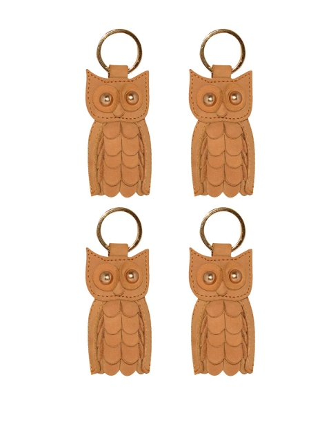 

ABYS Set Of 4 Tan Brown Owl Shaped Key chain