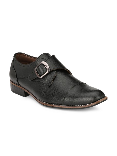 

Sir Corbett Men Black Textured Monks