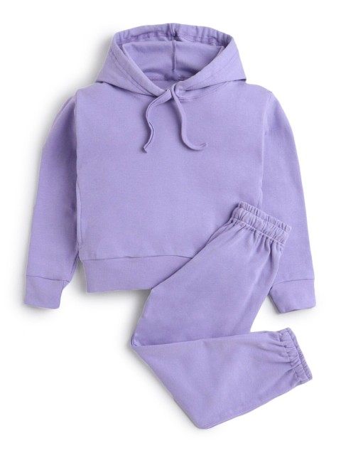 

Hopscotch Boys Purple Solid Pure Cotton Top with Trousers
