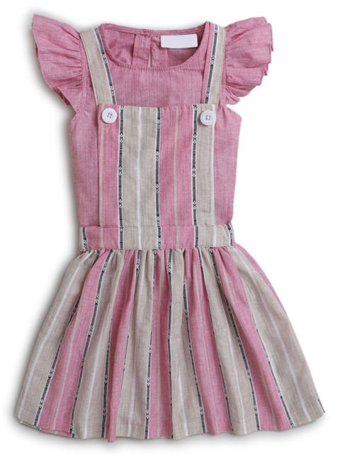 

Hopscotch Girls Pink & Grey Top with Skirt