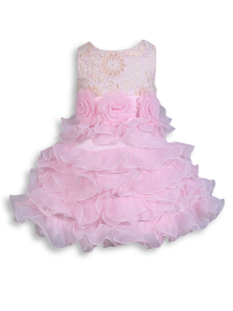 

Hopscotch Girls Pink Embellished Party Dress