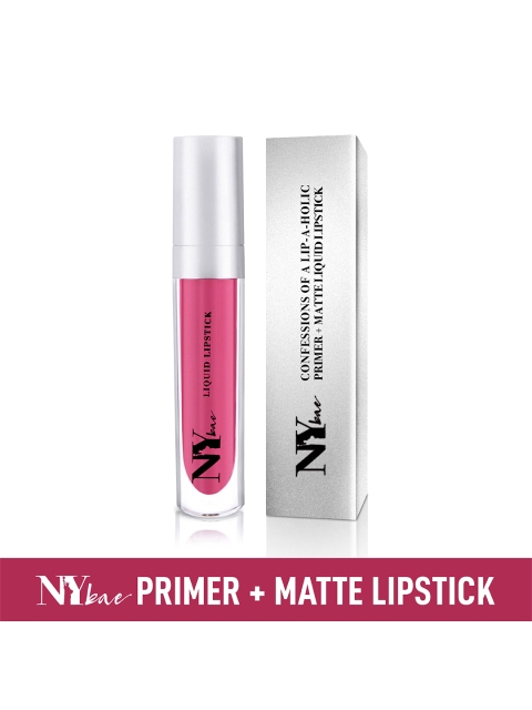 

NY Bae Confessions Of A Lip-A-Holic Primer + Matte Liquid Lipstick 4.5ml - Bonfire 3, Pink