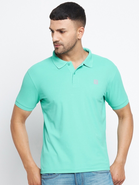 

POKER ACTIVE Men Green Polo Collar T-shirt