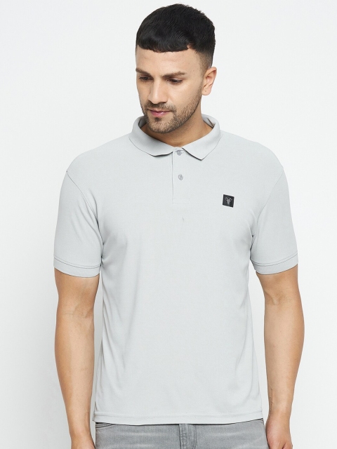 

POKER ACTIVE Men Grey Polo Collar T-shirt