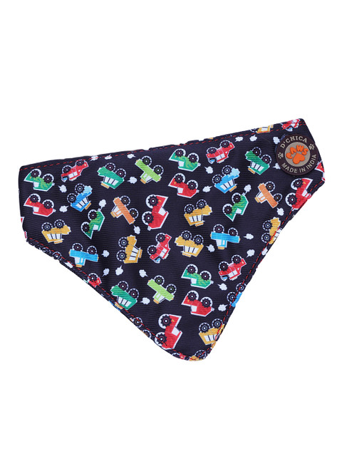 

Dchica Paws Black & Green Printed Cat Collars
