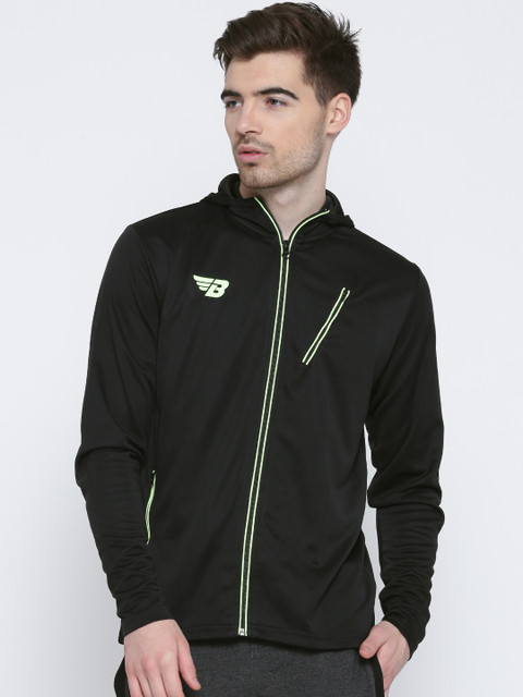 

B SPORTS Black Hooded Sporty Jacket