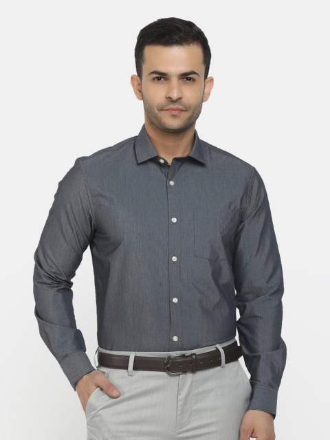 

Cherokee Men Navy Blue Classic Cotton Casual Shirt