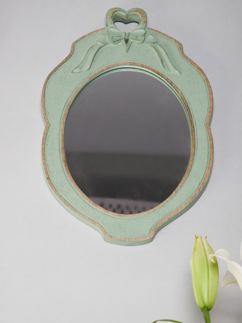 

The Wishing Chair Green Solid Ribbon Wall Mirror, Multi