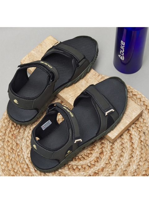 

Duke Men Olive Green & Black Comfort Sandals