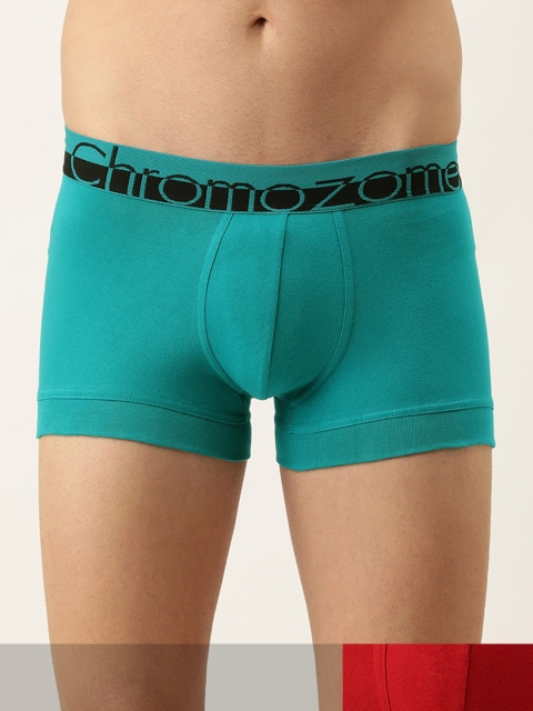 

Chromozome Men Pack of 2 Solid Trunks 8902733578264-V136, Red