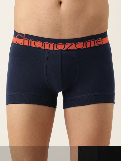 

Chromozome Men Pack of 2 Solid Trunks 8902733578509-V142, Black