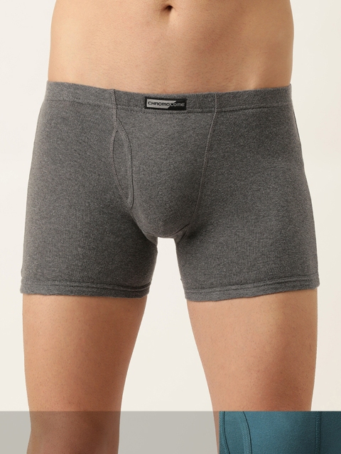 

Chromozome Men Pack of 2 Solid Trunks 8902733542074-V1, Grey
