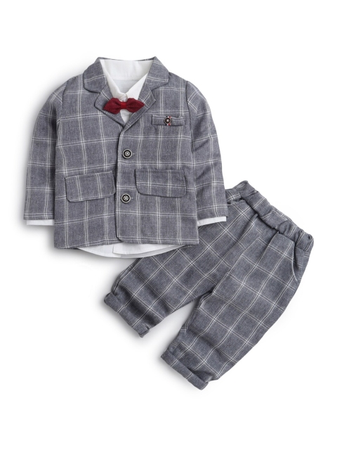 

Hopscotch Boys Grey & White Checked Clothing Set