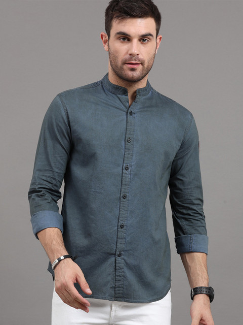 

HERE&NOW Men Green Slim Fit Casual Shirt