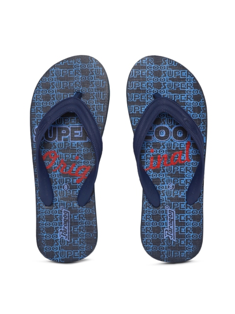 

Paragon Men Navy Blue & Red Printed Rubber Thong Flip-Flops