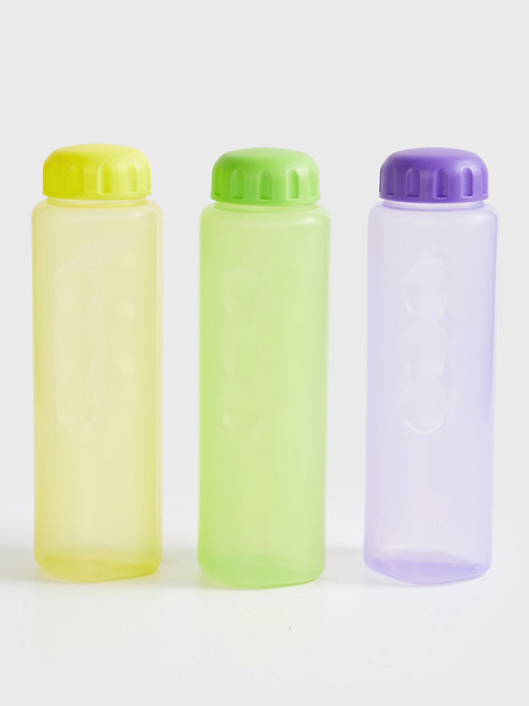 

Home Centre Set of 3 Solid Plastic Water Bottle, Green