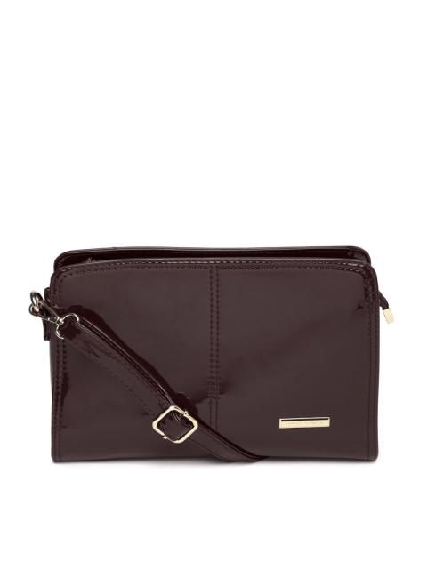 

David Jones Brown Glossy Sling Bag
