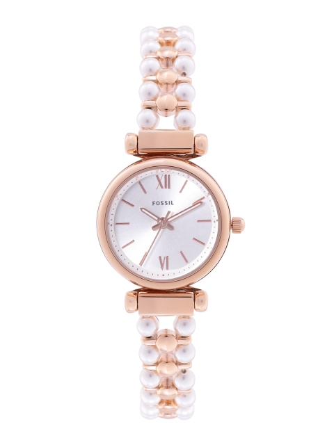 

Fossil Women White Dial & Multicoloured Stainless Steel Straps Analogue Watch ES5178