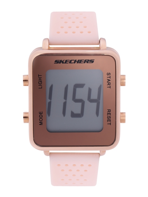 

Skechers Women Rose Gold-Toned Dial & Pink Straps Naylor Digital Watch SR6203
