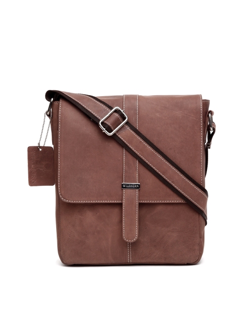 

WildHorn Men Brown Genuine Leather Messenger Bag