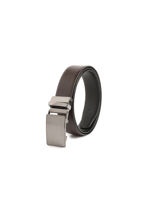 

CRUSSET Men Black PU Belt